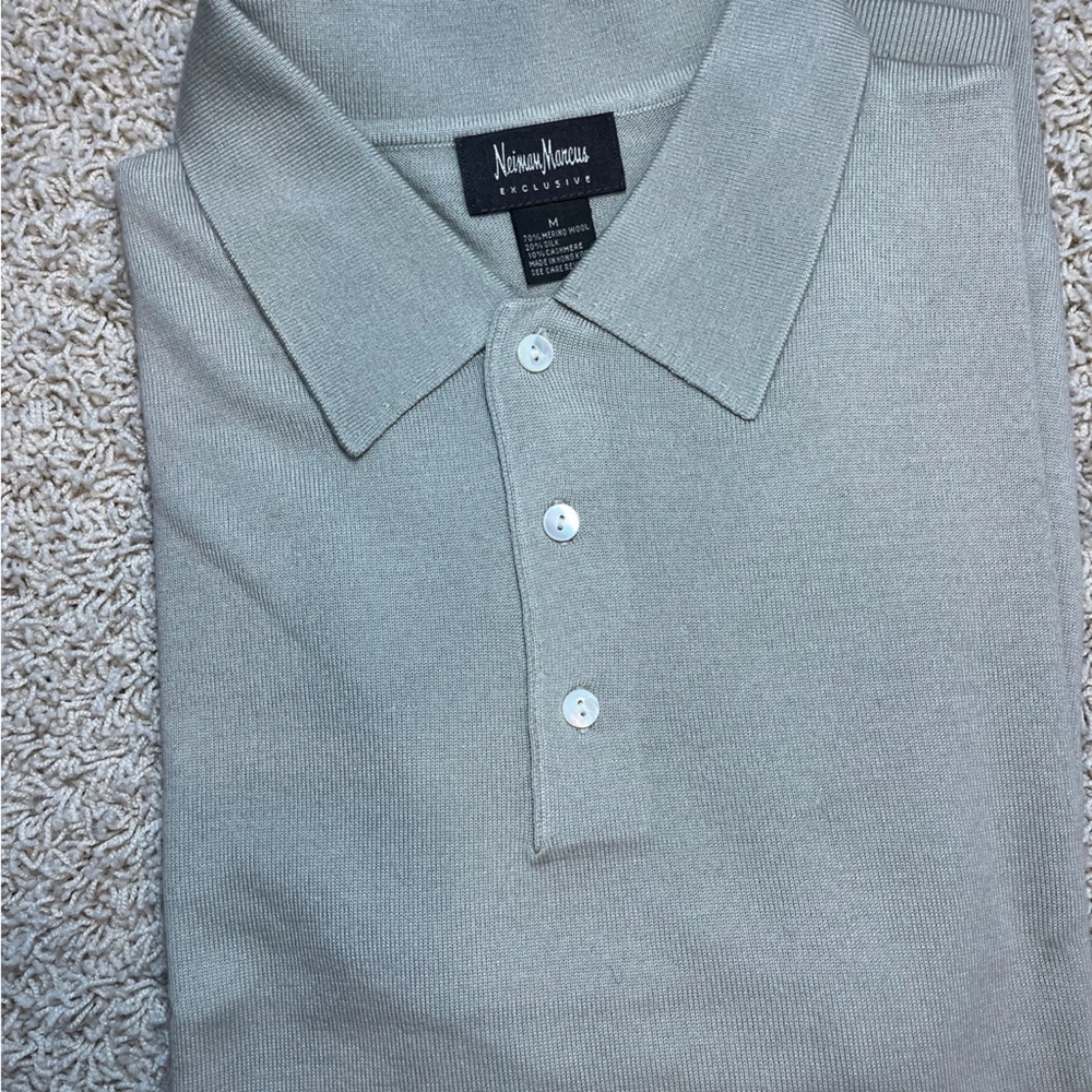 Neiman Marcus Men's Gray Polo Shirt